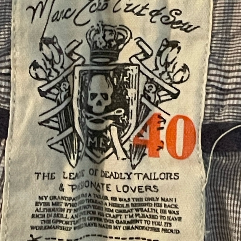 Marc Ecko Cargo Shorts Mens 40 Tribal Print Plaid Baggy Y2K Retro Streetwear - Picture 3 of 4